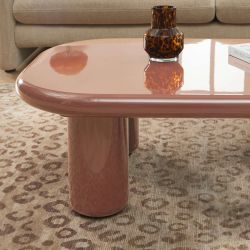 Table basse MOXY finition laquée brillante moka 120cm